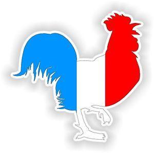 French Rooster Logo - FRANCE ROOSTER COQ FRENCH SYMBOL STICKER FLAG BUMPER CAR WINDOW ...