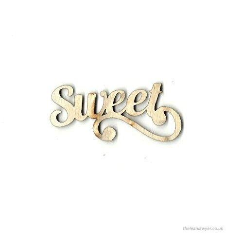 Wood Shape Logo - SWEET Wood Shape, Sweet Laser Cut Out Unfinished Wood Shape Craft ...