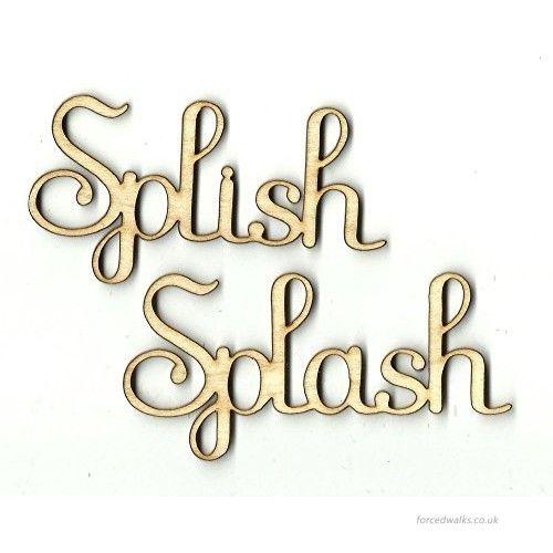 Wood Shape Logo - Splish Splash Laser Cut Out Unfinished Wood Shape Craft, Splish ...