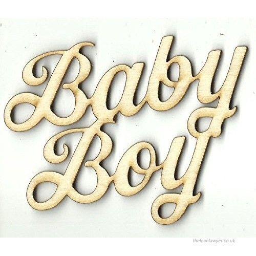 Wood Shape Logo - Baby Boy Sign Laser Cut Out Unfinished Wood Shape, Baby Boy Wood