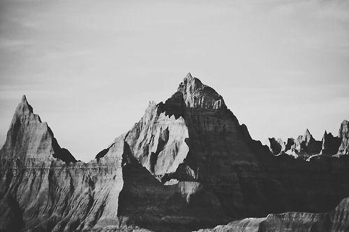 Black and White Mountain Peak Logo - Image about photography in black & white magic by MAHARY