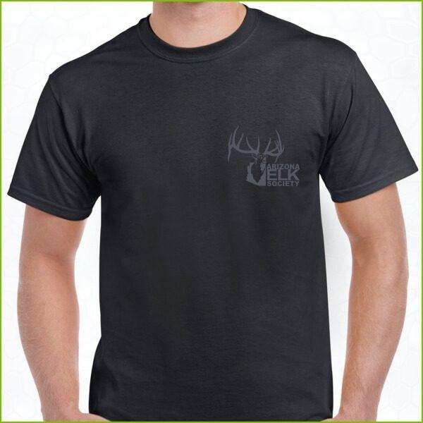 Elk Clothing Logo - AES Mens Elk Wild Black T Shirt S 4XL. AES General Store