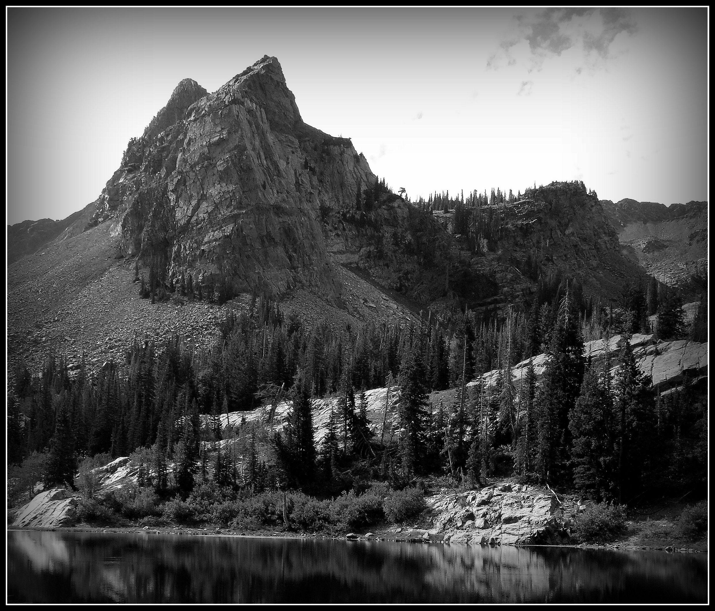 Black and White Mountain Peak Logo - Sundial Peak in Black and White | Scott's Place...Images and Words