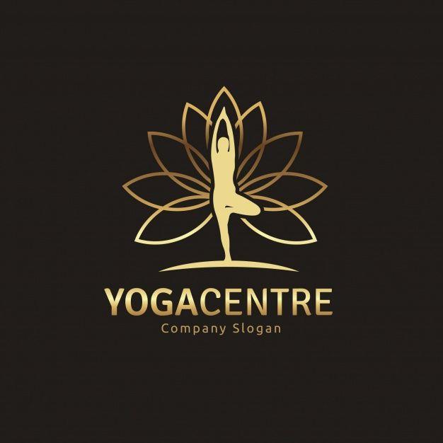 Golden Brand Logo - Golden yoga logo design Vector | Free Download