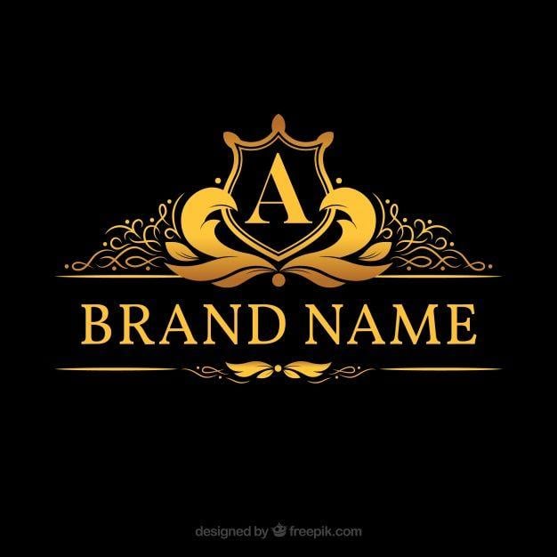 Golden Brand Logo - Monogram logo with golden letter 