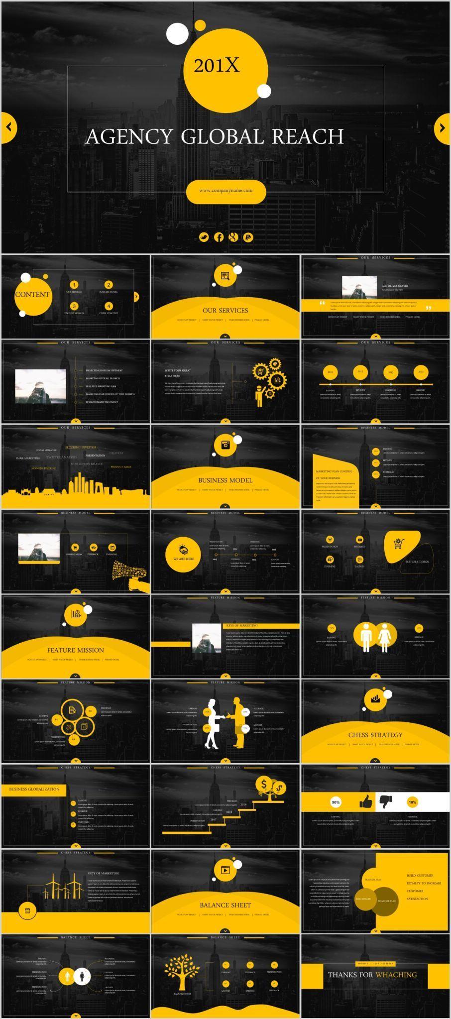 Black and Yellow ER Logo - 28+ yellow black business report PowerPoint templates | Business ...