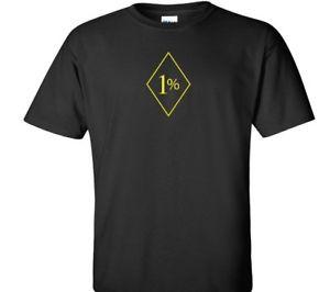 Black and Yellow ER Logo - 1%er Tee Shirt Yellow Logo Cotton Outlaw Biker 1 Percenter Black S ...