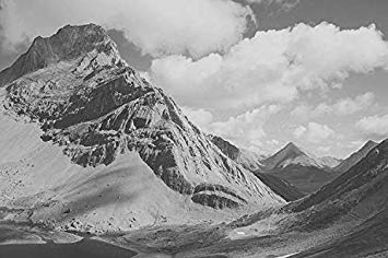 Black and White Mountain Peak Logo - Amazon.com: Mountain Peak - Nature - #9345 - Wall Art Prints Fabric ...