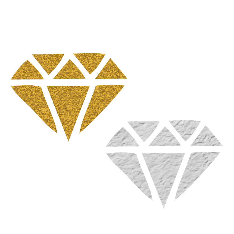 Silver Diamond Logo - Gold and Silver Diamonds Tattoo – Krome Body