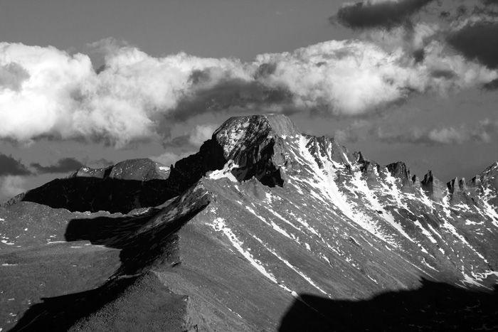 Black and White Mountain Peak Logo - Longs Peak peak Trail Ridge Road | Rocky Mountain National Park in ...
