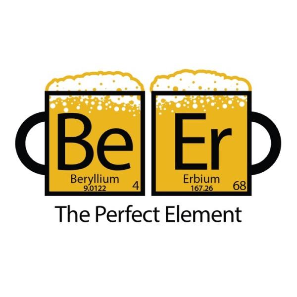 Black and Yellow ER Logo - Beer The Perfect Element T-Shirt - 24 Hour Tees