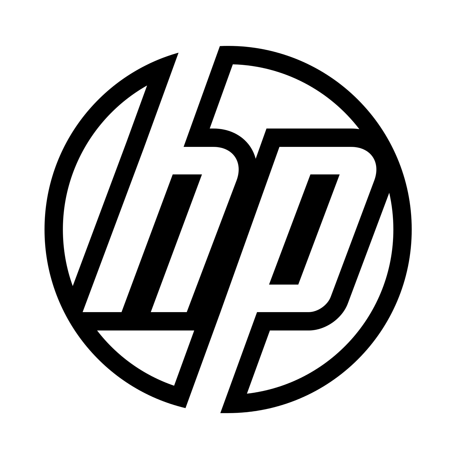 Black HP Logo - LogoDix