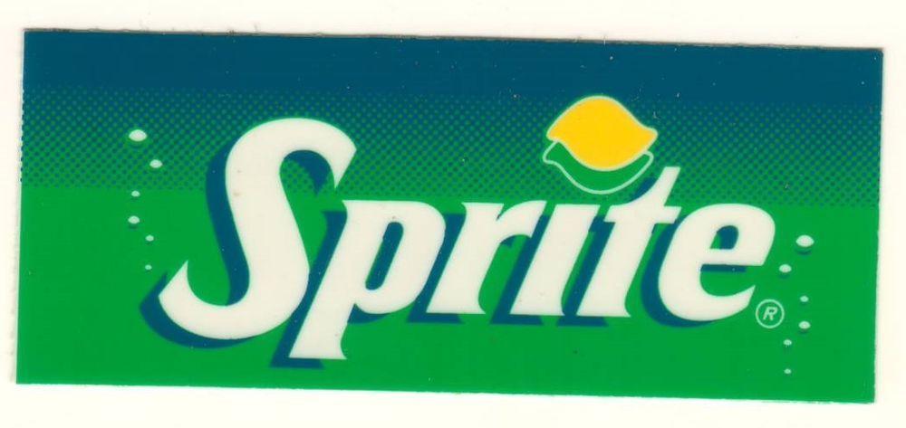 Vintage Sprite Logo - Sprite Vending Machine Insert, Lemon Lime Logo, Blue Green, 1 3 8 X