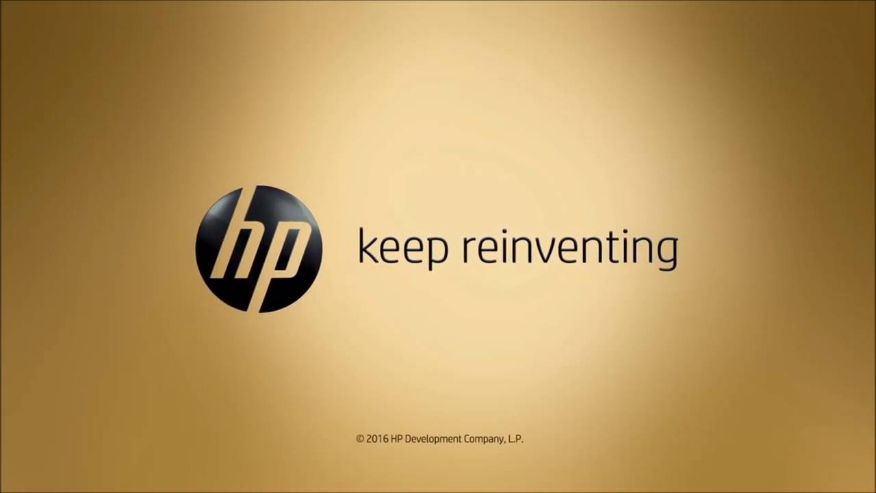 Black HP Logo - HP logo 2016 (Black on Gold) - YouTube
