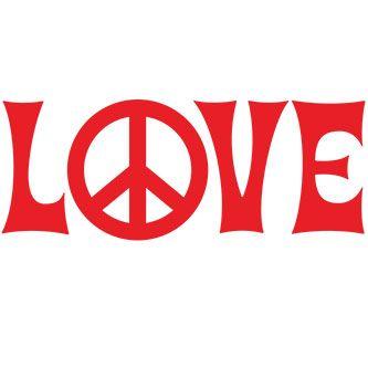 Hippie Love Logo - Hippie Love Sticker / Decal Stickers by Stuck on Maui