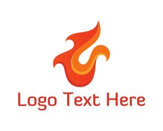 Orange Flame Logo - Torch Logo Maker | BrandCrowd