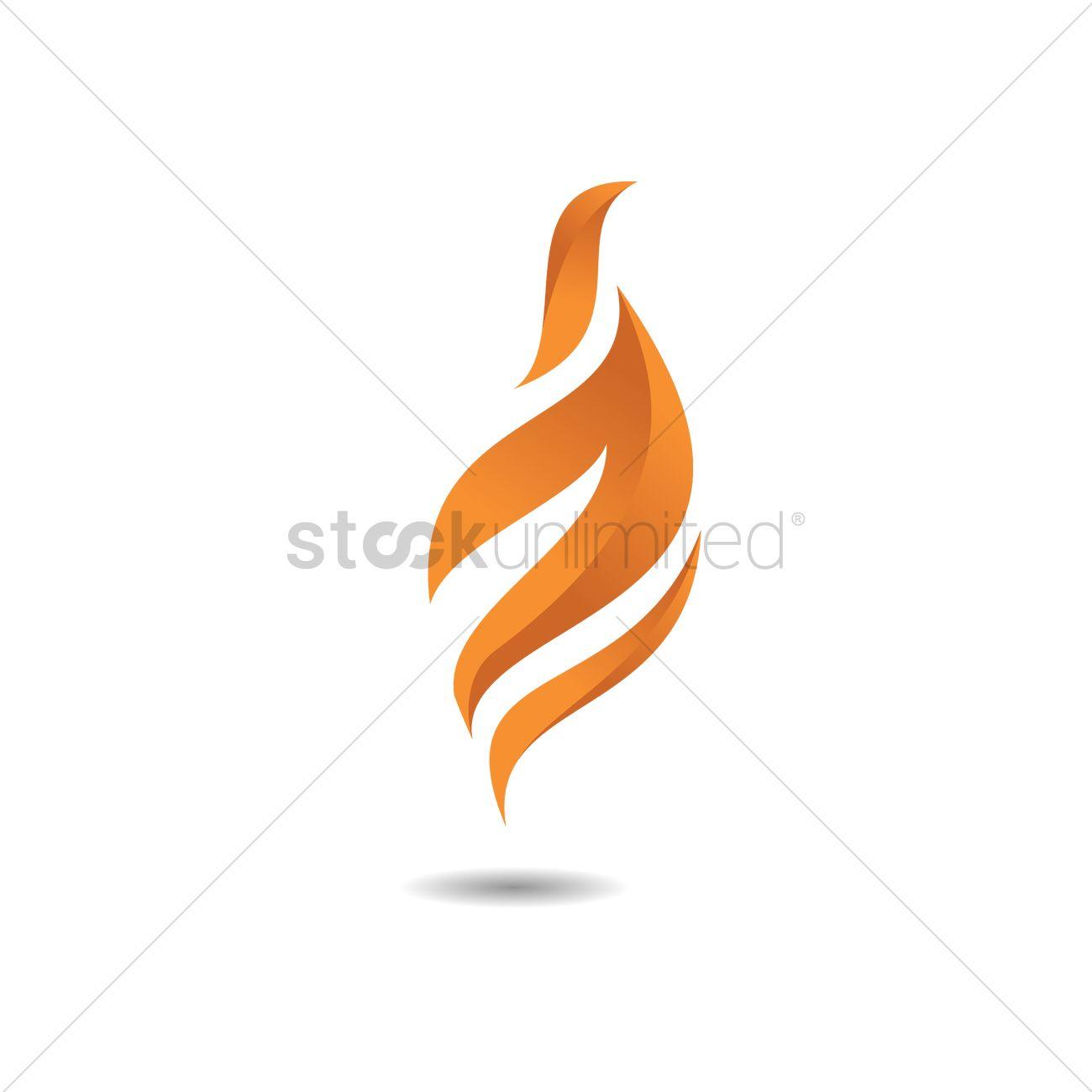 Orange Flame Logo - Flame logo design Vector Image