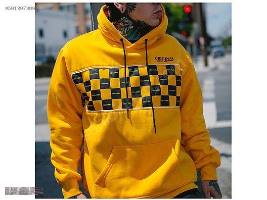 Black and Yellow ER Logo - vegors off box taxi logo print yellow black hoodie sweatshirt