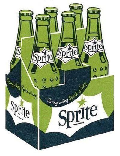 Vintage Sprite Logo - Sprite. Drink retro advert. Vintage poster #Affiches #Ads