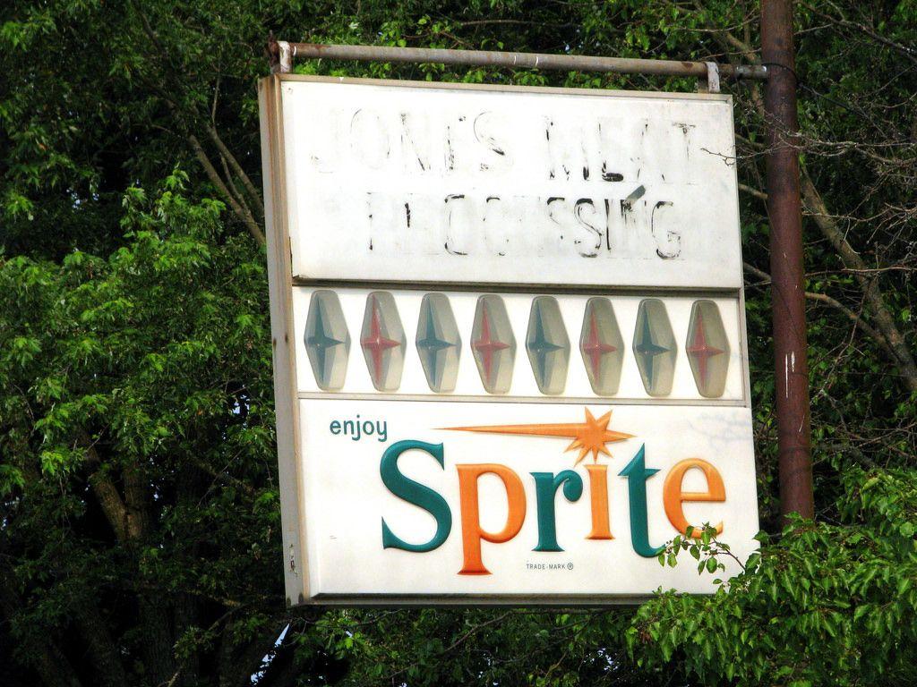 Vintage Sprite Logo - Vintage Sprite sign at Jones Meat Processing! | The upper ha… | Flickr