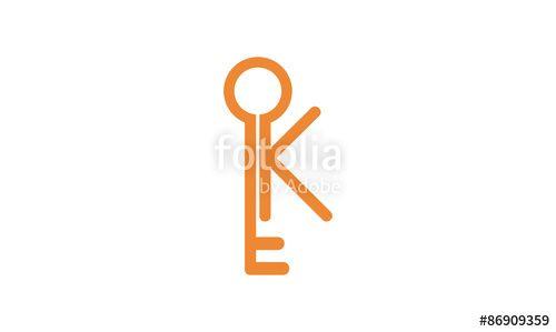 Key Logo - Modern K of Key Logo Illustration