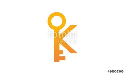 Key Logo - Simple K Of Key Logo Illustration Stock Image And Royalty Free