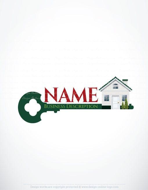 Key Logo - Exclusive Design: House key Logo + FREE Business Card