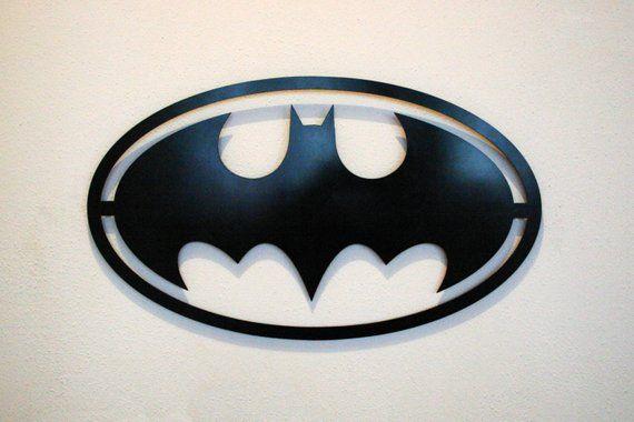 Original Batman Logo - Original Batman Logo Floating Metal Wall Art | Etsy