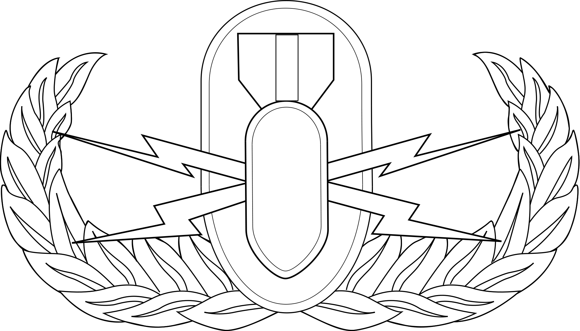 EOD Crab Logo - United States Air Force Explosive Ordnance Disposal Badge.svg