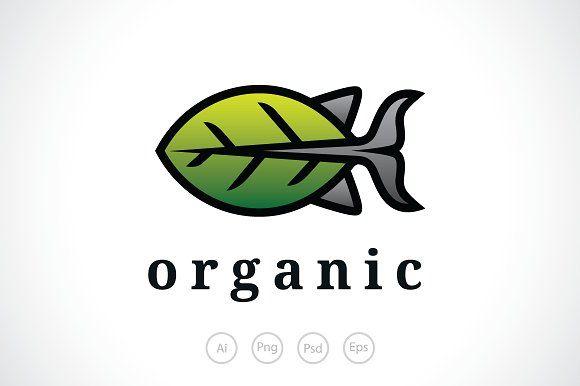Green Fish Logo - Organic Fish Logo Template ~ Logo Templates ~ Creative Market