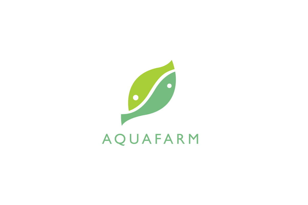 Green Fish Logo - SOLD – Aquafarm Fish Leaf Logo | Logo Cowboy