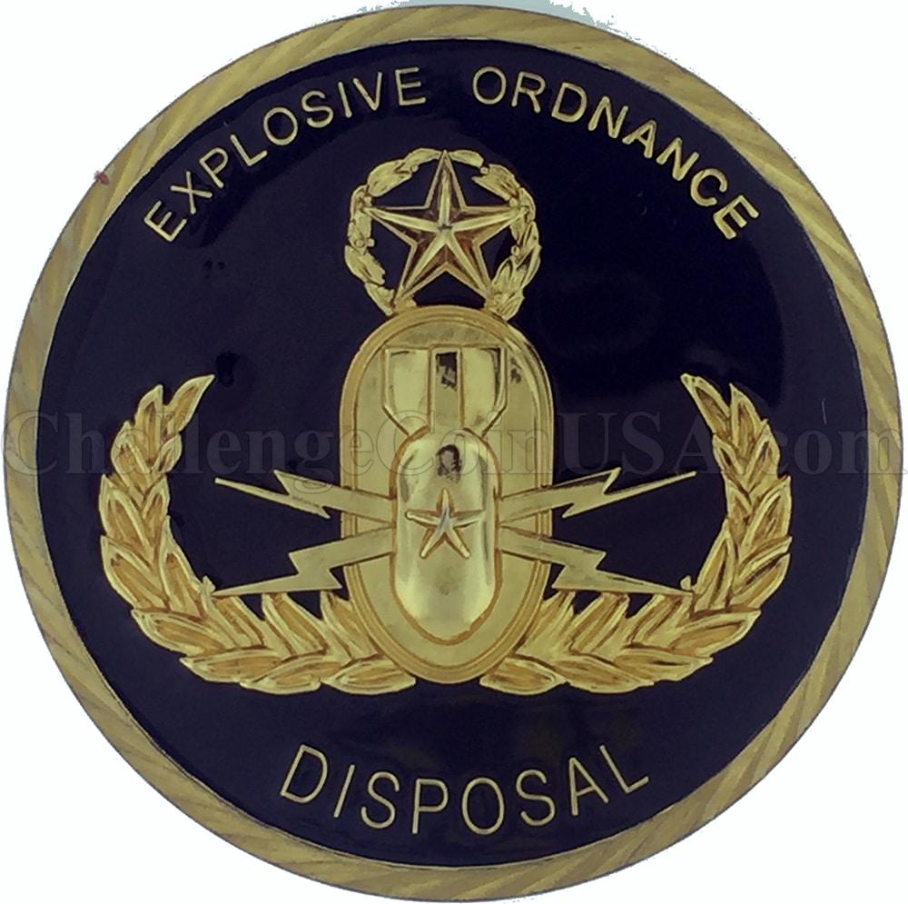 EOD Crab Logo - ChallengeCoinUSA EOD Skull Challenge Coin. Call for your EOD coin