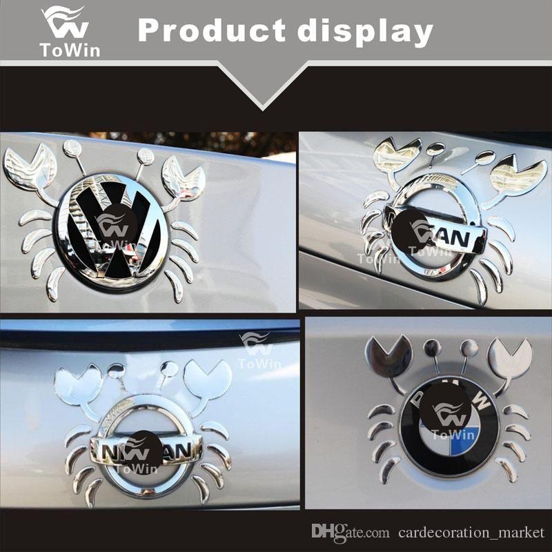 Big Car Logo - 2019 3D Big Crab Style Sticker Auto Car Logo Emblem Paper Badge ...