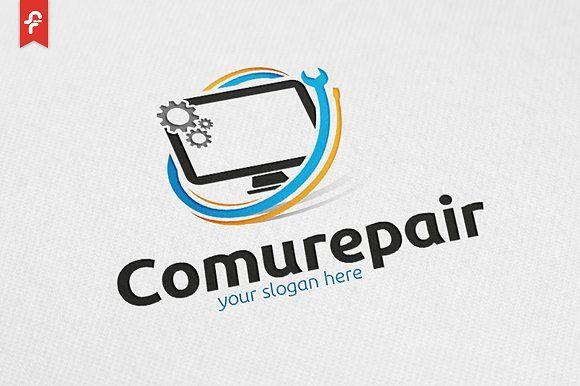 Computer Repair Logo - Computer Repair Logo Logo Templates Creative Market