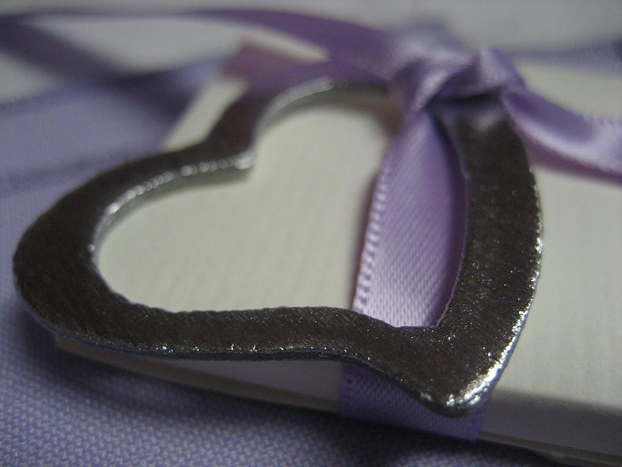 Purple Munoz Logo - Heart With Purple Ribbon Photograph by Carrie Munoz