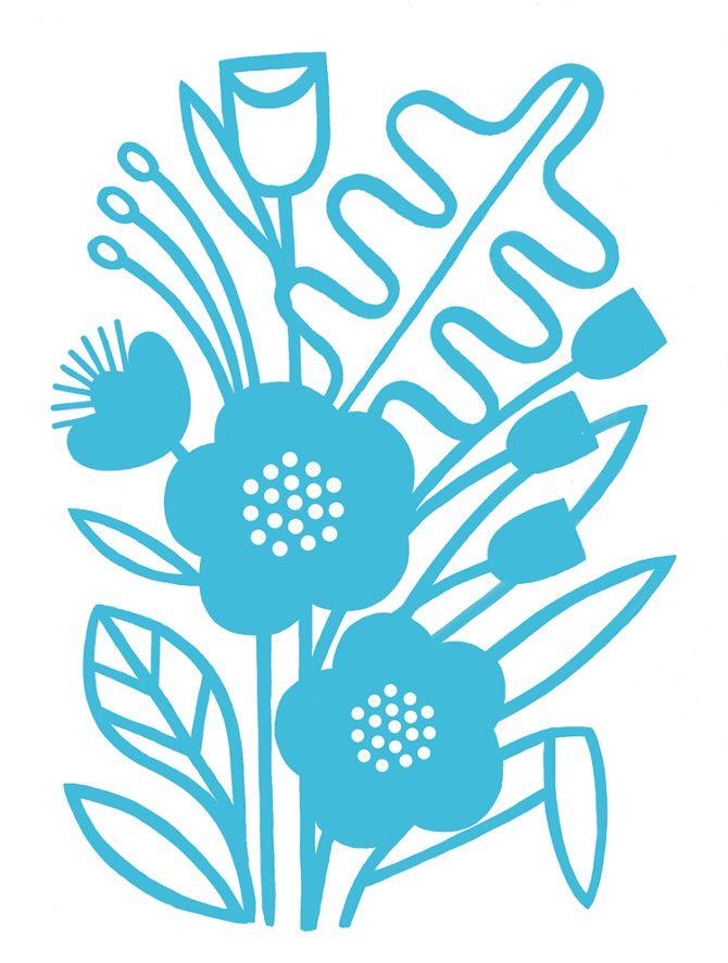 Blue Floral Logo - Blue Flowers - - - - Sarah Abbott - - -
