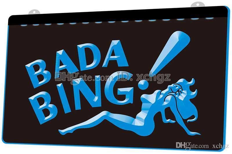 Sexy Bing Logo - F1698 Bada Bing Lady Bar Beer Pub NEW 3D Engraving LED