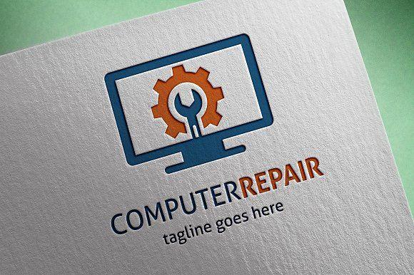 Computer Repair Logo - Computer Repair Logo Logo Templates Creative Market