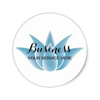 Blue Floral Logo - salon - #Blue Lotus Floral Logo Spa Salon Yoga Instructor Classic ...