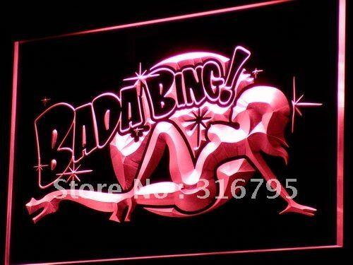 Sexy Bing Logo - I585 Bada Bing Nude Girl Exotic Light Sign LED Neon On Off