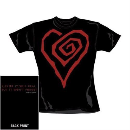 Spiral Heart Logo - Marilyn Manson Big Heart T-Shirt - Skinny-Fit Medium UK t-shirt (404484)