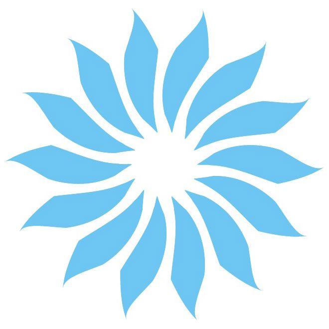 Blue Floral Logo - GEOMETRIC SHAPE LOGO OBJECT - Download at Vectorportal