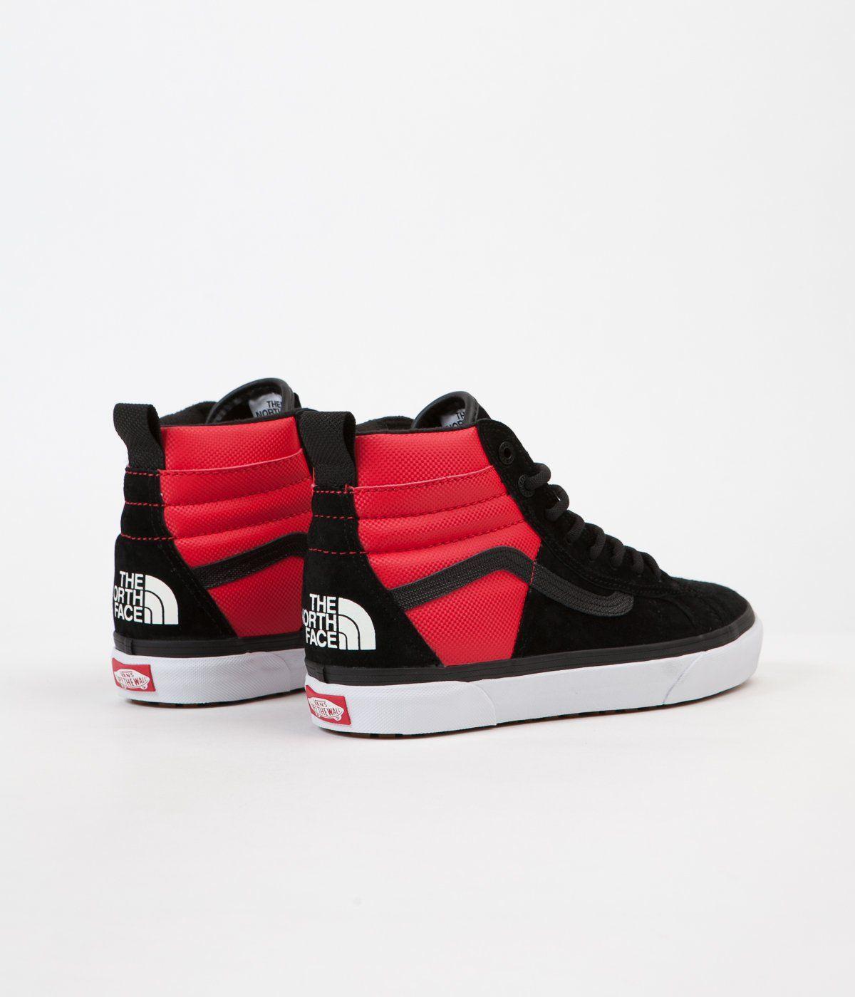 Black and Red Vans Logo - Vans X The North Face Sk8-Hi 46 MTE DX Shoes - Black / Red | Always ...