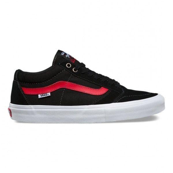 Black and Red Vans Logo - VANS TNT SG - BLACK / RACING RED