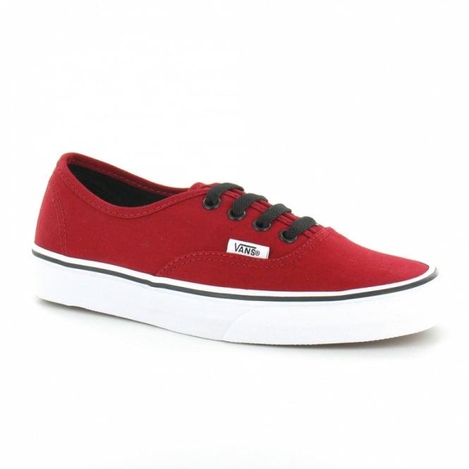 Black and Red Vans Logo - Vans Authentic VN-0 NJV2KA Unisex Canvas 4-Eyelet Skate Shoes in ...