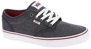 Black and Red Vans Logo - Vans Atwood S18 Black/Red White Trainers