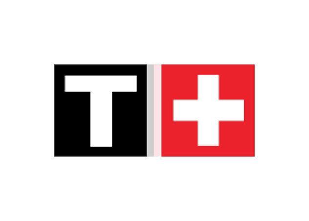 T Plus Logo - Red and white plus Logos