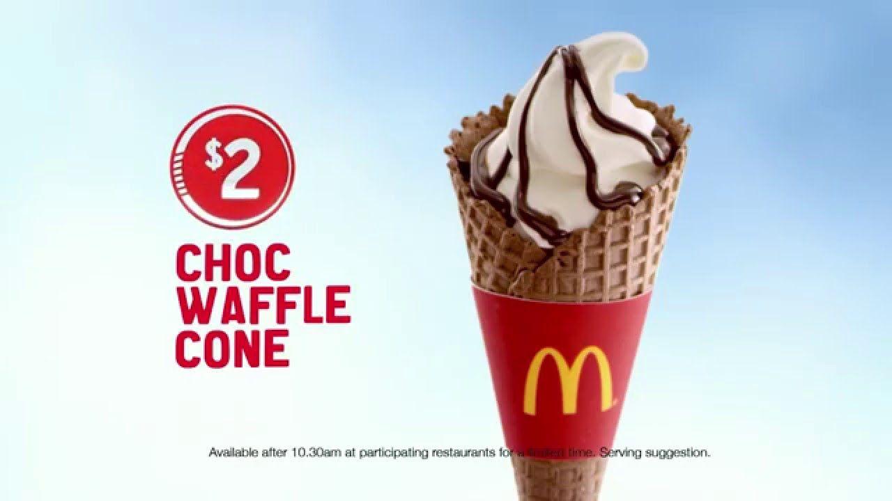 Waffle Cone Logo - McDonald's $2 Choc Waffle Cone - YouTube