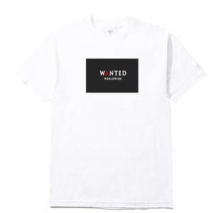 White Box Logo - White signature box logo t-shirt – Wanted World Wide