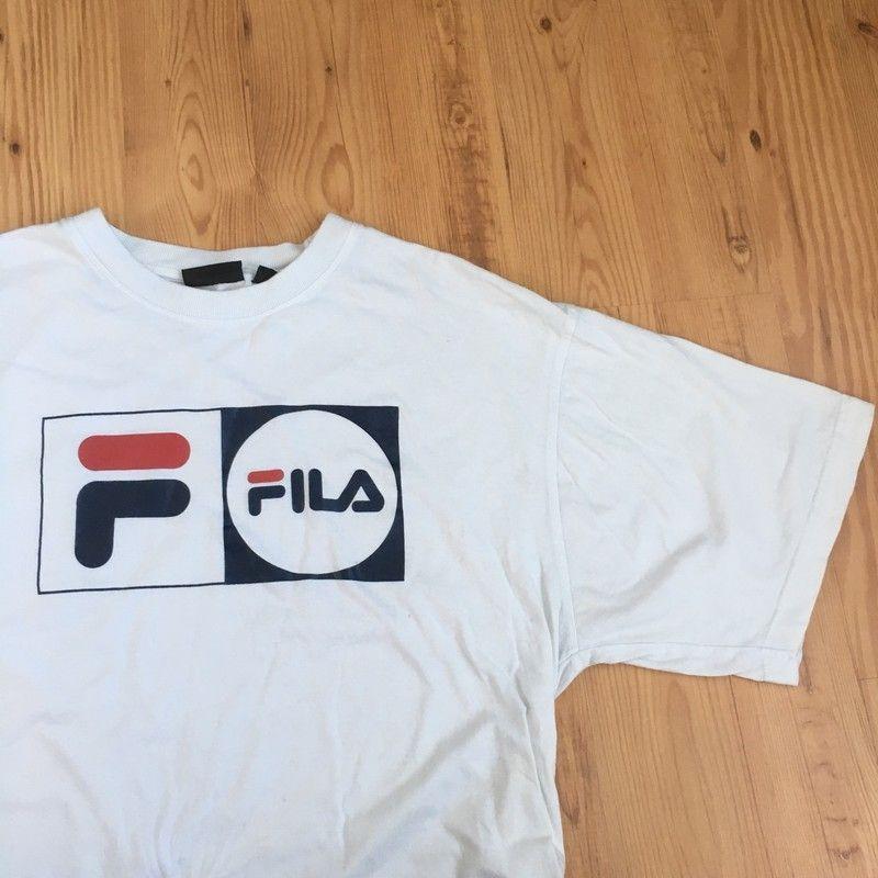 White Box Logo - Fila white box logo t shirt